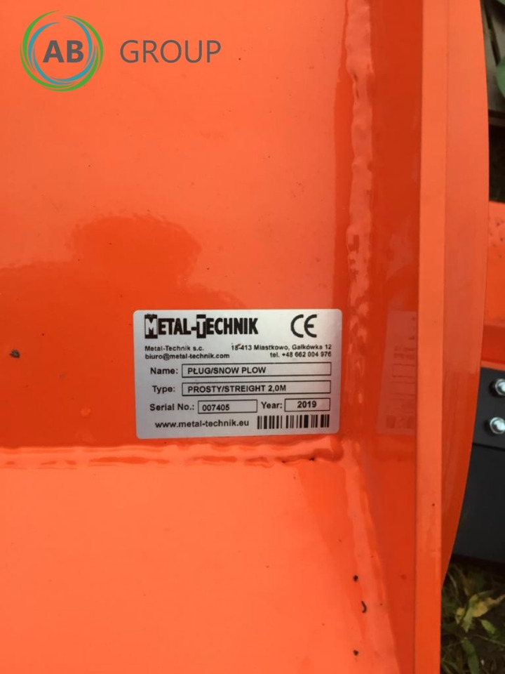 Metal-Technik straight snow plow 2m - מחרשת שלג עבור מכונה חקלאית: תמונה 5 Metal-Technik straight snow plow 2m - מחרשת שלג עבור מכונה חקלאית: תמונה 5
