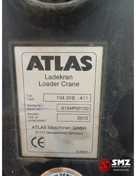 Atlas Occ Autolaadkraan Atlas 104.3VE - זרוע: תמונה 5 Atlas Occ Autolaadkraan Atlas 104.3VE - זרוע: תמונה 5