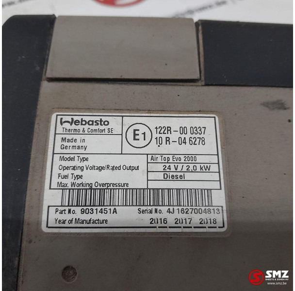 Renault Occ standverwarming Air Top Evo 2000 Renault - חימום/ אוורור עבור משאית: תמונה 4 Renault Occ standverwarming Air Top Evo 2000 Renault - חימום/ אוורור עבור משאית: תמונה 4