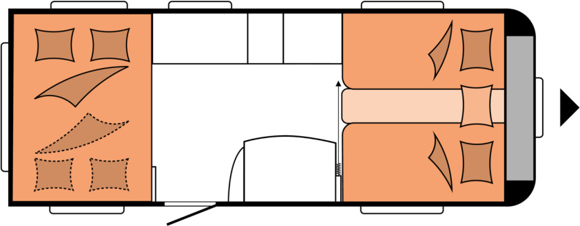 DE LUXE 515 UHL - קרוואן נגרר: תמונה 2 DE LUXE 515 UHL - קרוואן נגרר: תמונה 2