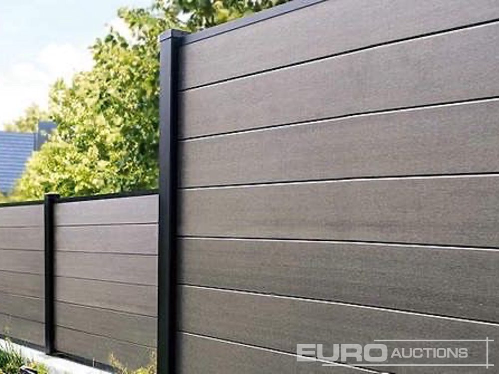 ציוד בנייה 1.8m Wide Anthracite Grey Composite Fence Panels (25 of), 2.45m Black Aluminium Posts (26 of), Complete With Assembly Kit: תמונה 24