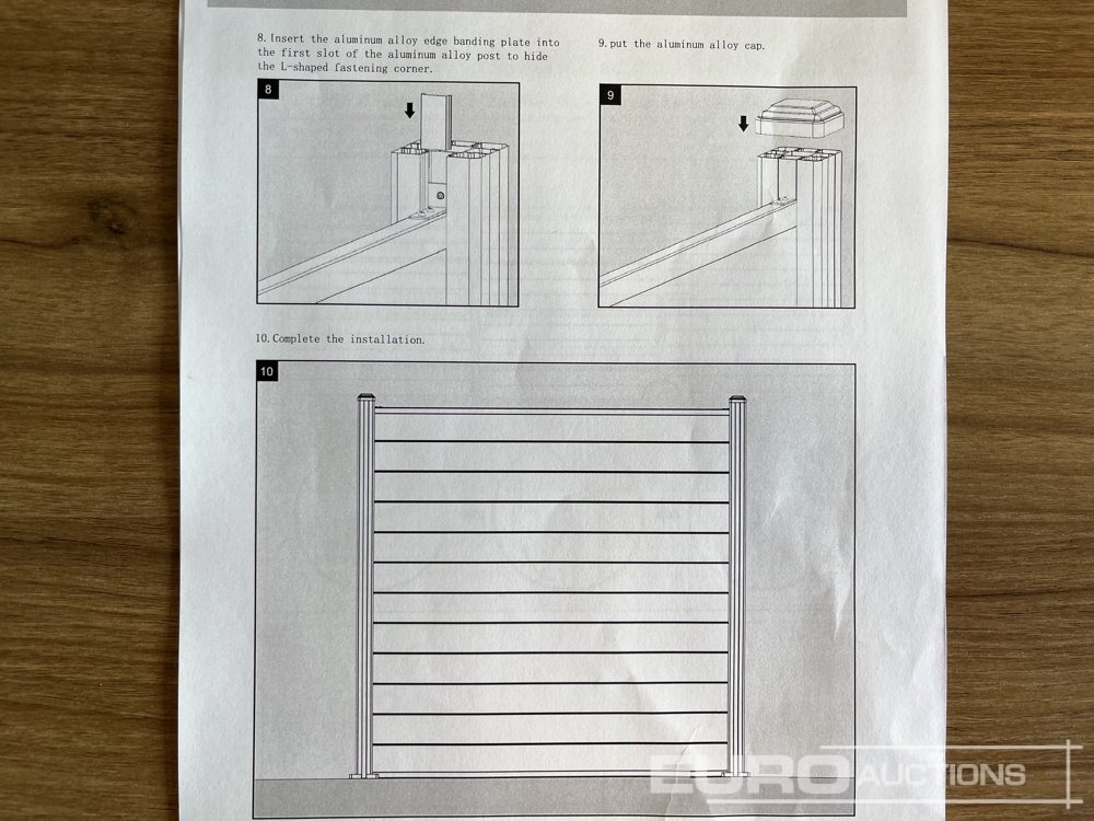 ציוד בנייה 1.8m Wide Anthracite Grey Composite Fence Panels (25 of), 2.45m Black Aluminium Posts (26 of), Complete With Assembly Kit: תמונה 21