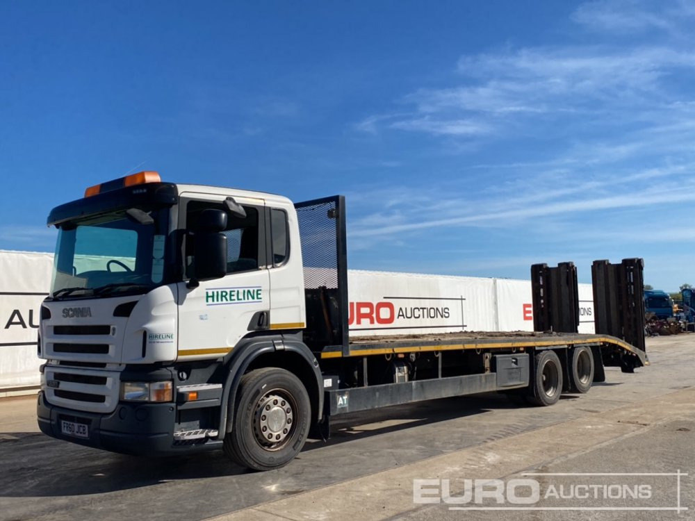 2010 Scania P320 - משאית צד נופל/ שטוחה: תמונה 1 2010 Scania P320 - משאית צד נופל/ שטוחה: תמונה 1