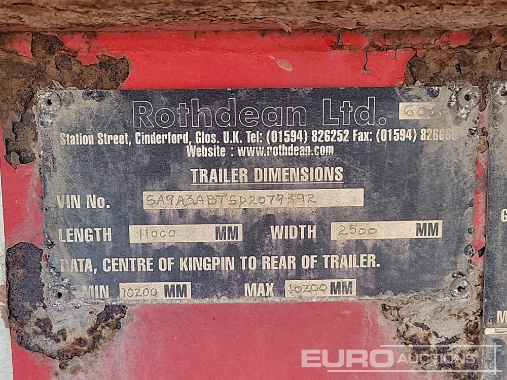 סמיטריילר עם מזהיר 2013 Rothdean Tri Axle Bulk Tipping Trailer: תמונה 39