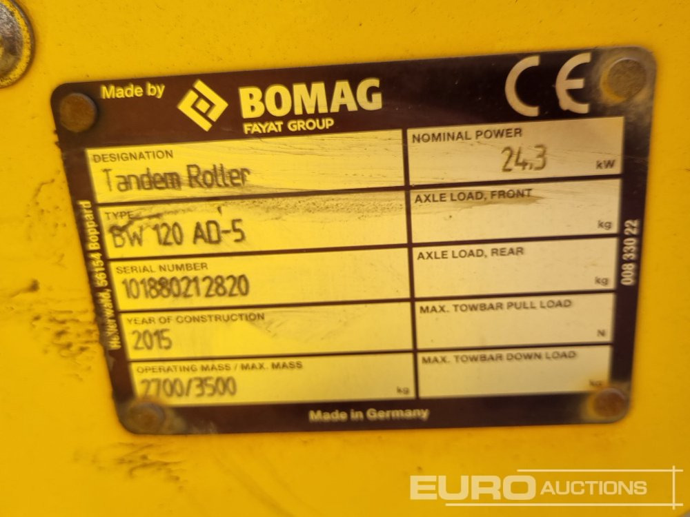 רולר 2015 Bomag BW120AD-4: תמונה 29