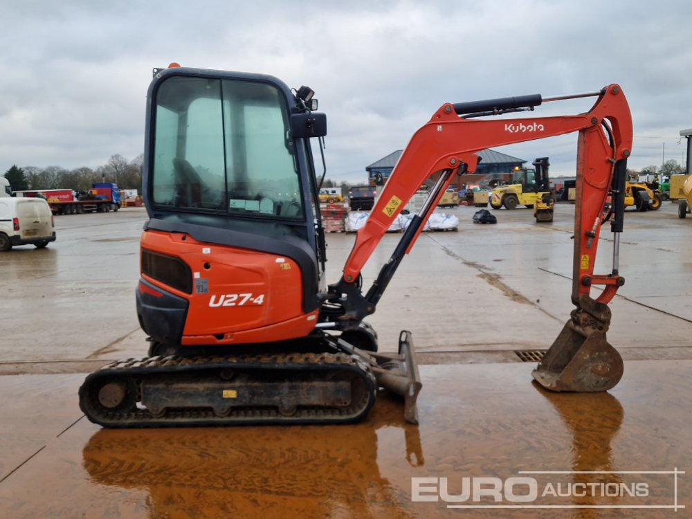 מיני מחפר 2015 Kubota U27-4: תמונה 6