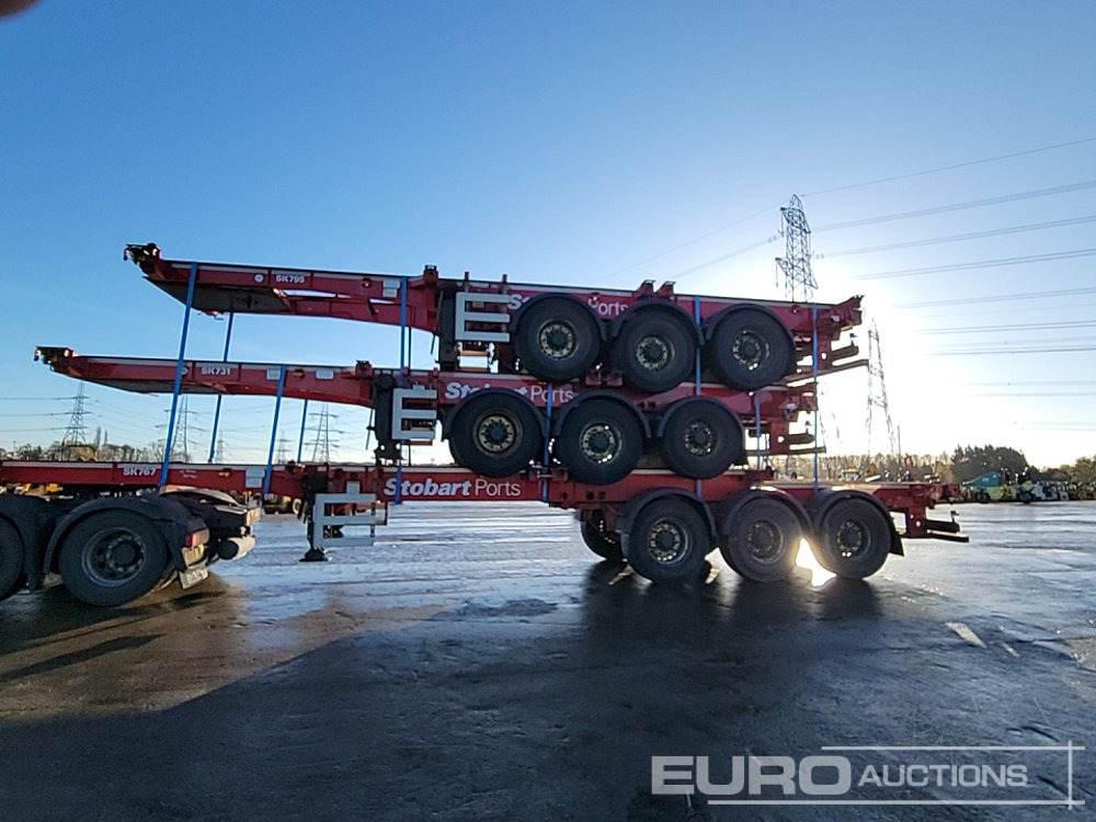 2015 SDC Tri Axle Sliding Skeletal Trailer (3 of) - סמיטריילר צד נופל/ שטוח: תמונה 2 2015 SDC Tri Axle Sliding Skeletal Trailer (3 of) - סמיטריילר צד נופל/ שטוח: תמונה 2