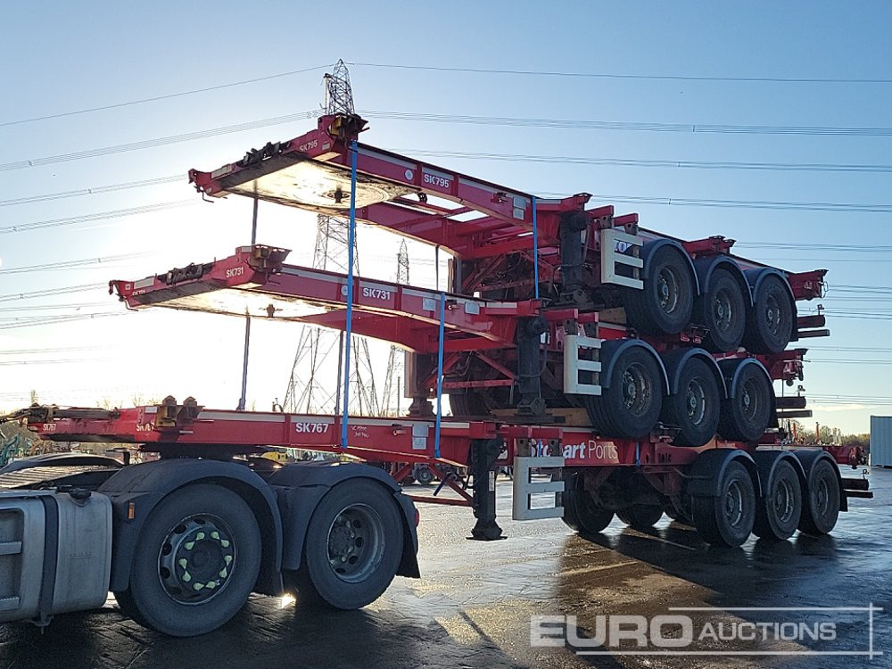 2015 SDC Tri Axle Sliding Skeletal Trailer (3 of) - סמיטריילר צד נופל/ שטוח: תמונה 1 2015 SDC Tri Axle Sliding Skeletal Trailer (3 of) - סמיטריילר צד נופל/ שטוח: תמונה 1