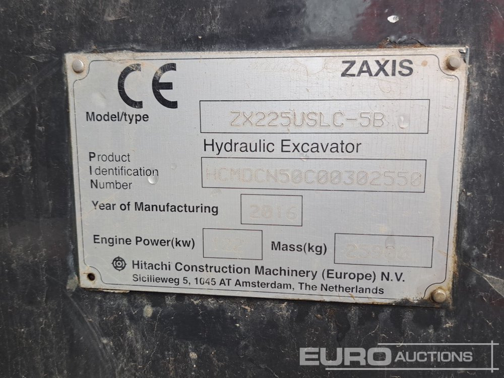 מחפר סורק 2016 Hitachi ZX225USLC-5B: תמונה 49