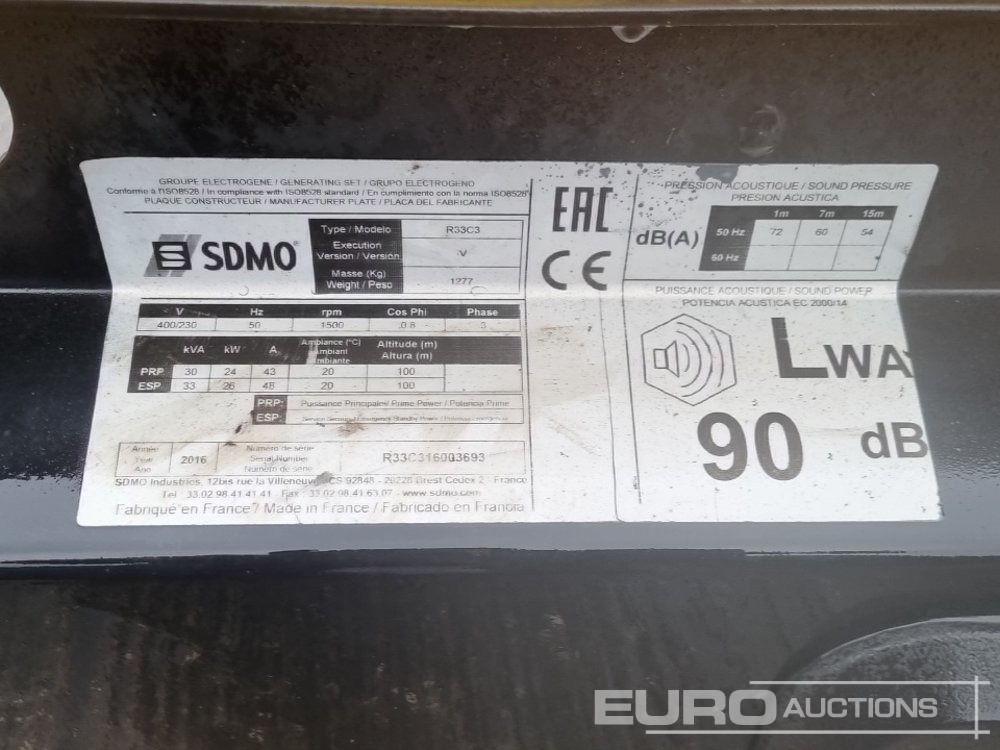 ערכת גנרטורים 2016 SDMO R33CS: תמונה 28