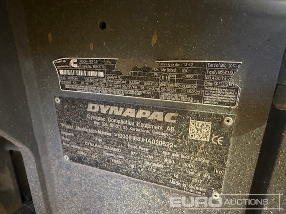 2017 Dynapac CA3500D - רולר: תמונה 5 2017 Dynapac CA3500D - רולר: תמונה 5