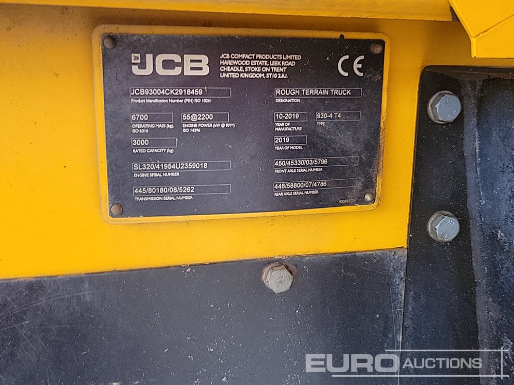 מלגזת שטח קשה 2019 JCB 930-4: תמונה 41