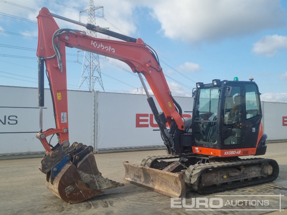 2019 Kubota KX080-4A - מיני מחפר: תמונה 1 2019 Kubota KX080-4A - מיני מחפר: תמונה 1