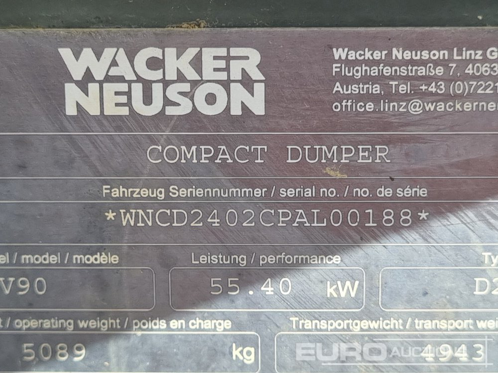 מיני מסיר פסולת 2019 Wacker Neuson DV90: תמונה 32