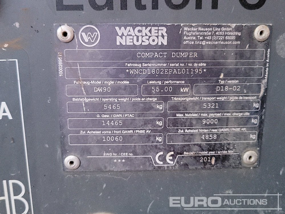 מיני מסיר פסולת 2019 Wacker Neuson DW90: תמונה 32 מיני מסיר פסולת 2019 Wacker Neuson DW90: תמונה 32