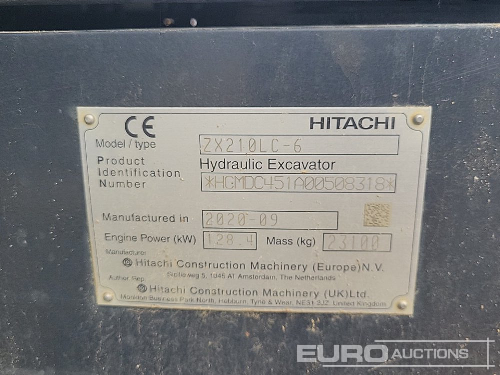 מחפר סורק 2020 Hitachi ZX210LC-6: תמונה 48