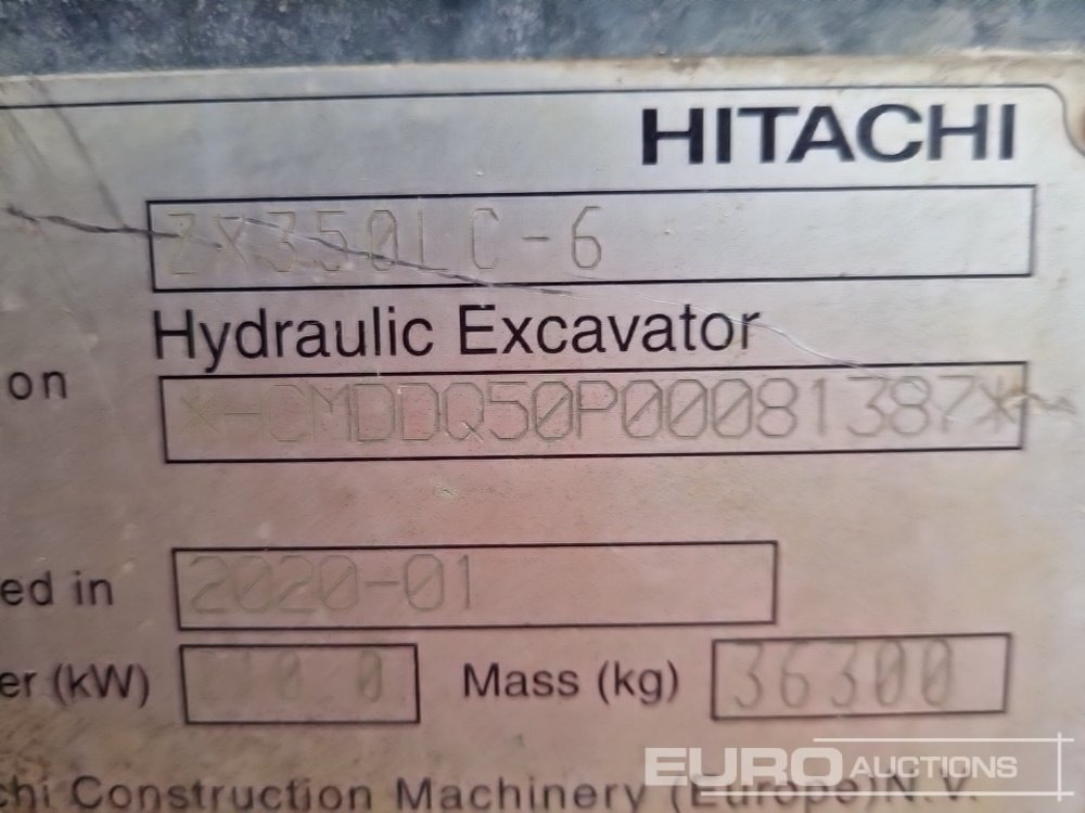 מחפר סורק 2020 Hitachi ZX350LC-6: תמונה 47 מחפר סורק 2020 Hitachi ZX350LC-6: תמונה 47