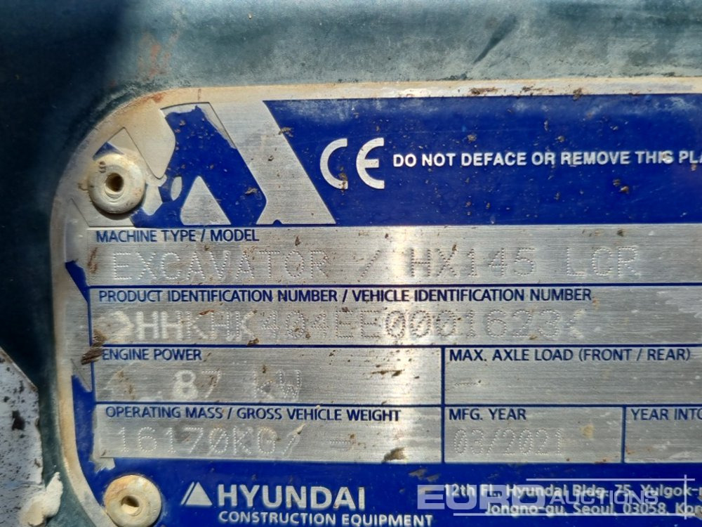 מחפר סורק 2021 Hyundai HX145LCR: תמונה 45