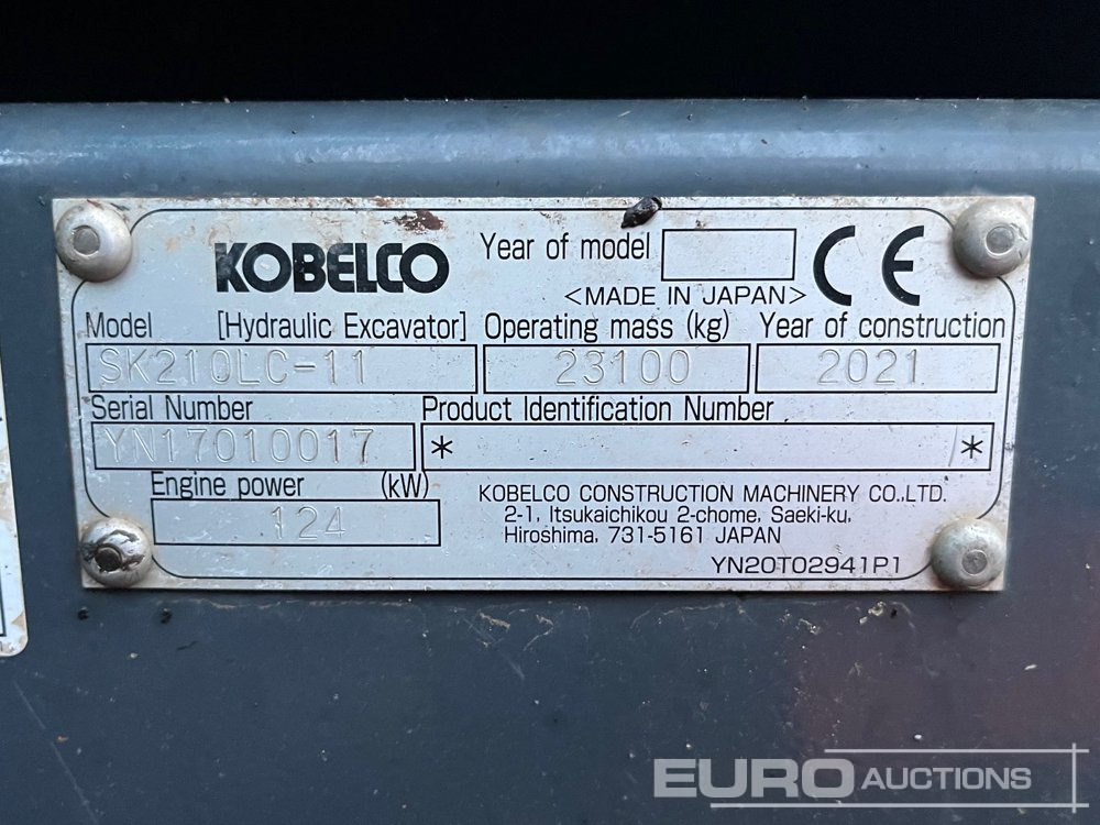 2021 Kobelco SK210LC-11 - מחפר סורק: תמונה 3 2021 Kobelco SK210LC-11 - מחפר סורק: תמונה 3