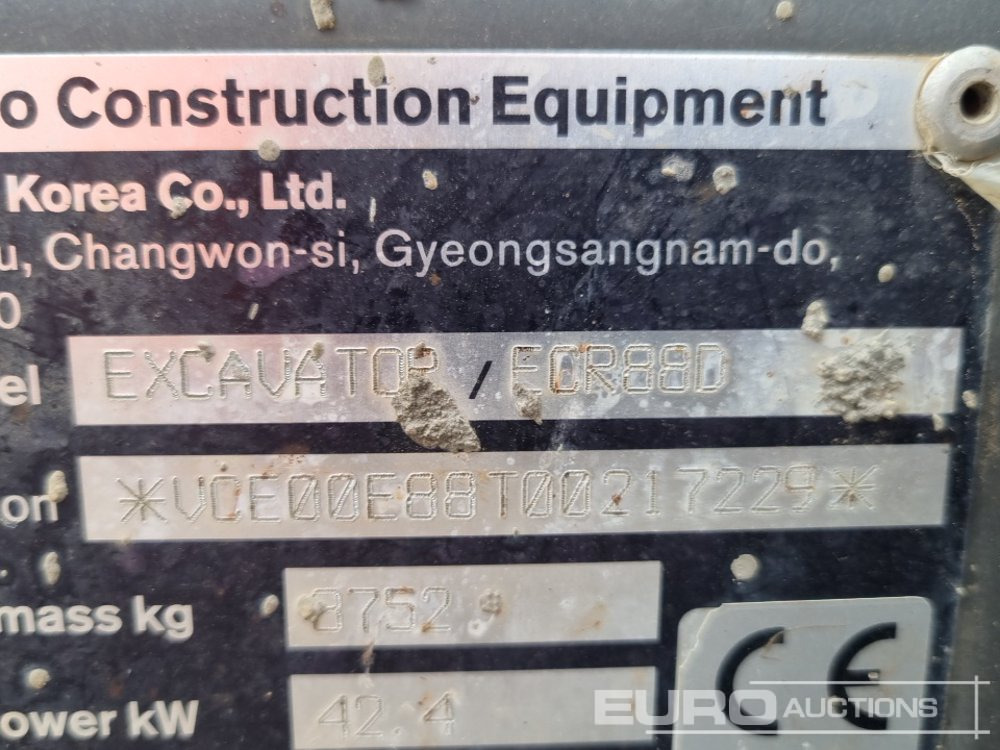 מיני מחפר 2021 Volvo ECR88D: תמונה 46