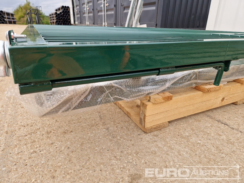 ציוד בנייה 3m x 2.3m Heavy Duty Galvanized Powder Coated Gate (2 of), 100mm x 100mm Post (2 of), Assembly Kit (Green): תמונה 7