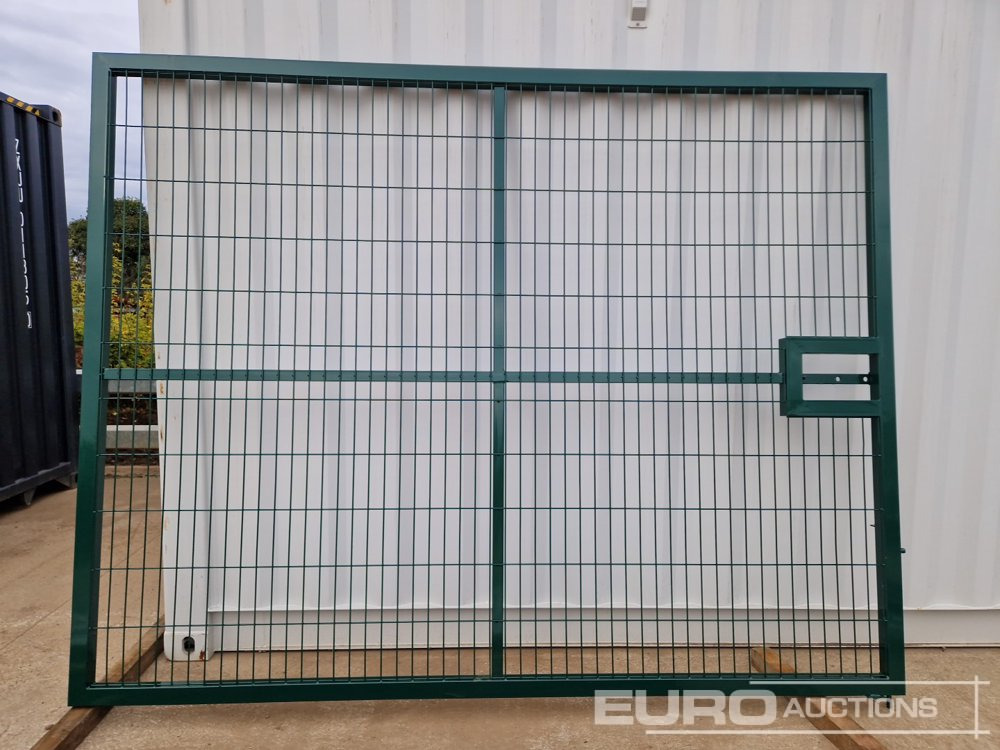ציוד בנייה 3m x 2.3m Heavy Duty Galvanized Powder Coated Gate (2 of), 100mm x 100mm Post (2 of), Assembly Kit (Green): תמונה 13
