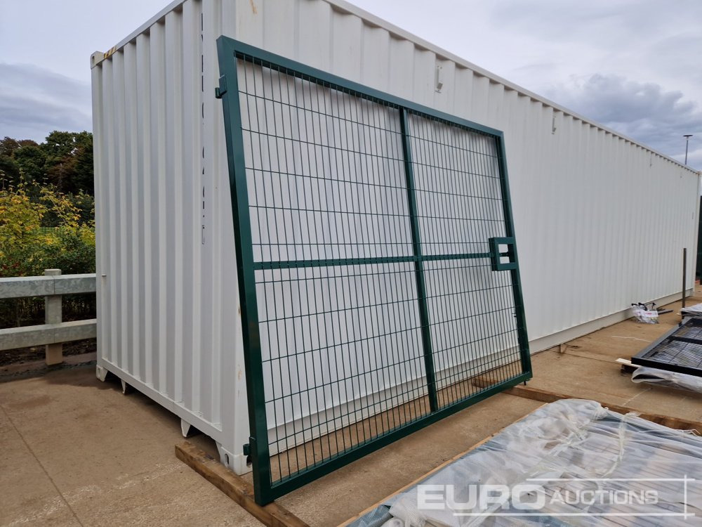 ציוד בנייה 3m x 2.3m Heavy Duty Galvanized Powder Coated Gate (2 of), 100mm x 100mm Post (2 of), Assembly Kit (Green): תמונה 12