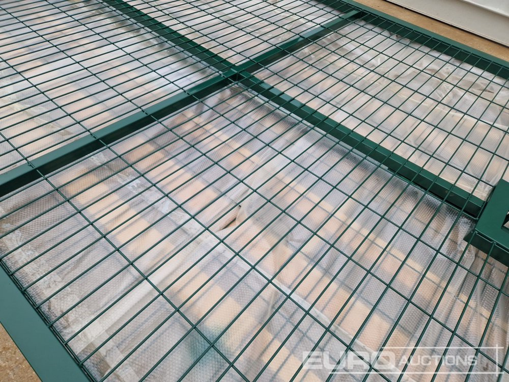 ציוד בנייה 3m x 2.3m Heavy Duty Galvanized Powder Coated Gate (2 of), 100mm x 100mm Post (2 of), Assembly Kit (Green): תמונה 9