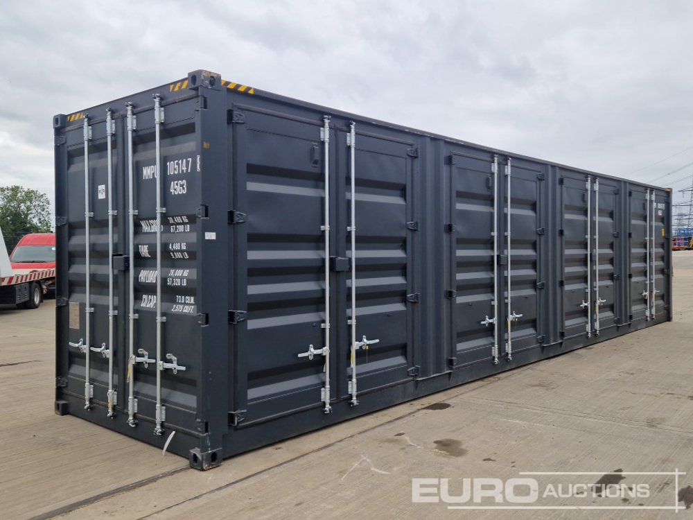 40' x 8' Container, 4 Side Doors, 1 End Door (Cannot Be Reconsigned) - מכולת משלוח: תמונה 1 40' x 8' Container, 4 Side Doors, 1 End Door (Cannot Be Reconsigned) - מכולת משלוח: תמונה 1
