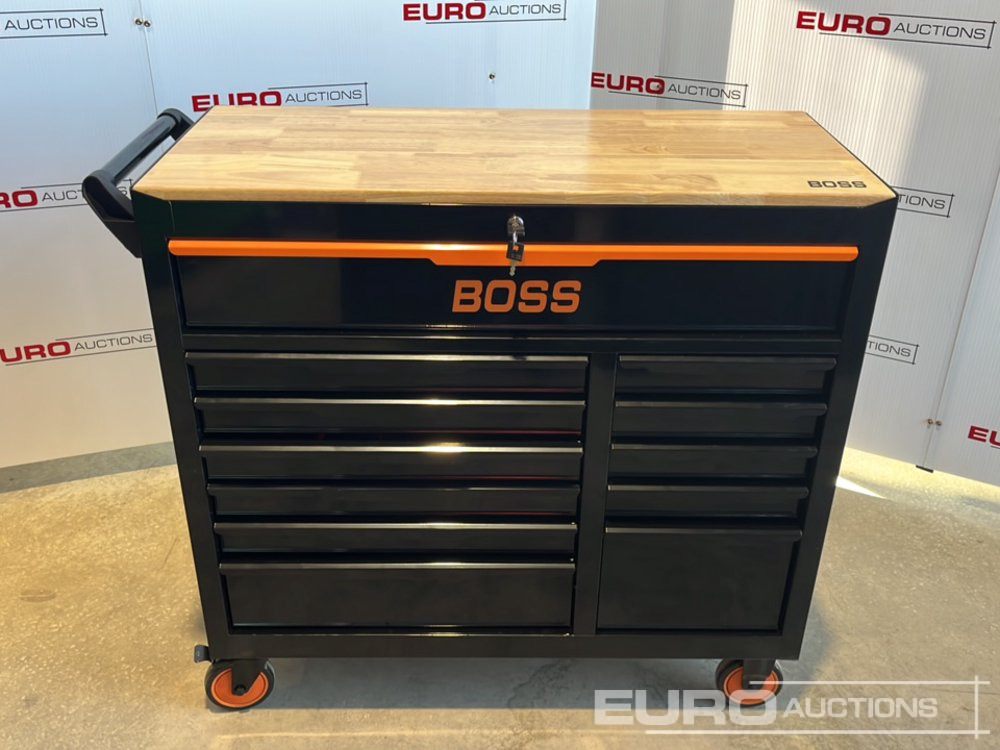 Boss Wheeled Tool Trolley, 523pcs Tool Kit, Worktop (Black) - ציוד בנייה: תמונה 2 Boss Wheeled Tool Trolley, 523pcs Tool Kit, Worktop (Black) - ציוד בנייה: תמונה 2