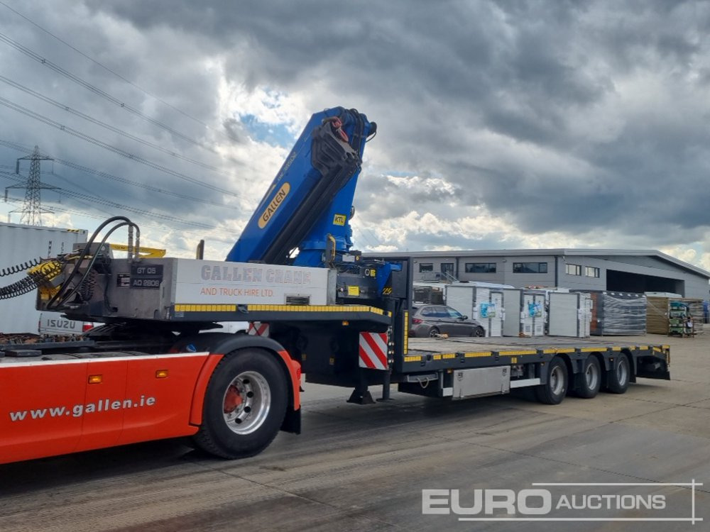 Faymonville Tri Axle Extendable Step Frame Flatbed Trailer, Palfinger PK38502 Crane, Max Lifting Capacity 13 Ton, Max Reach 16.8m - סמיטריילר צד נופל/ שטוח: תמונה 1 Faymonville Tri Axle Extendable Step Frame Flatbed Trailer, Palfinger PK38502 Crane, Max Lifting Capacity 13 Ton, Max Reach 16.8m - סמיטריילר צד נופל/ שטוח: תמונה 1