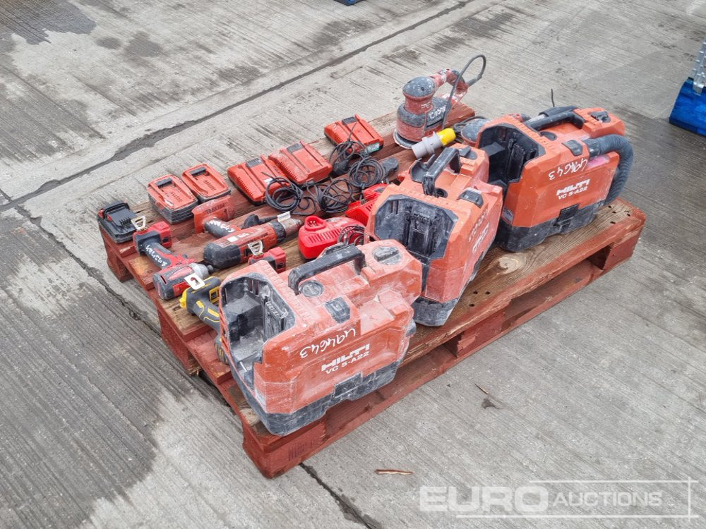 Hilti Battery Vacuum (3 of), 110Volt Orbital Sander (2 of), Battery Drill, Battery (2 of), Charger (4 of), Milwaukee Battery Impact Wrench (2 of), Charger (2 of), Battery, DeWalt Battery Impact Wrench - ציוד בנייה: תמונה 3 Hilti Battery Vacuum (3 of), 110Volt Orbital Sander (2 of), Battery Drill, Battery (2 of), Charger (4 of), Milwaukee Battery Impact Wrench (2 of), Charger (2 of), Battery, DeWalt Battery Impact Wrench - ציוד בנייה: תמונה 3