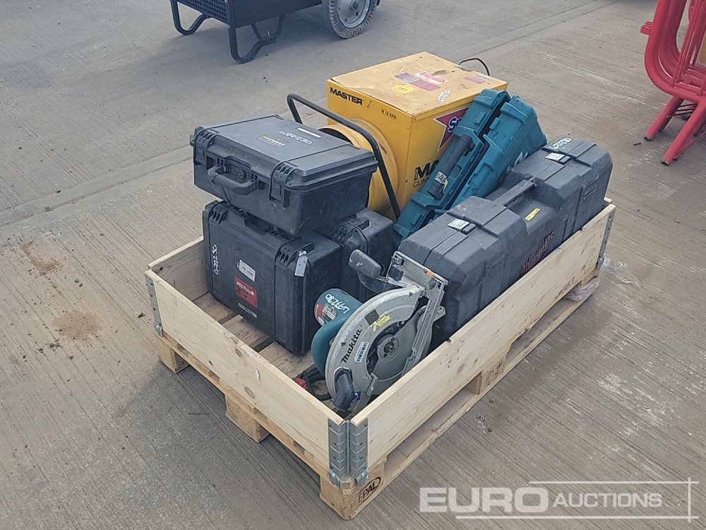Probst FXAH120 Cordless Vacuum Lift (3 of), Makita 110 Volt Circular Saw, Makita Cordless Resipricating Saw, 415 Volt Masters Space Heater, 110 Volt Milwaukee Hammer Drill - ציוד בנייה: תמונה 1 Probst FXAH120 Cordless Vacuum Lift (3 of), Makita 110 Volt Circular Saw, Makita Cordless Resipricating Saw, 415 Volt Masters Space Heater, 110 Volt Milwaukee Hammer Drill - ציוד בנייה: תמונה 1