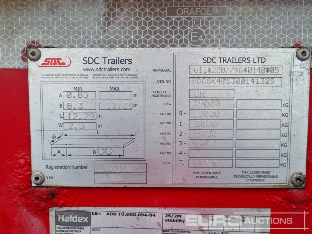 סמיטריילר צד נופל/ שטוח SDC Tri Axle Sliding Skeletal Trailer (3 of): תמונה 34 סמיטריילר צד נופל/ שטוח SDC Tri Axle Sliding Skeletal Trailer (3 of): תמונה 34