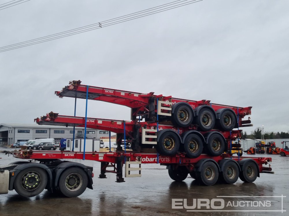SDC Tri Axle Sliding Skeletal Trailer (3 of) - סמיטריילר צד נופל/ שטוח: תמונה 1 SDC Tri Axle Sliding Skeletal Trailer (3 of) - סמיטריילר צד נופל/ שטוח: תמונה 1