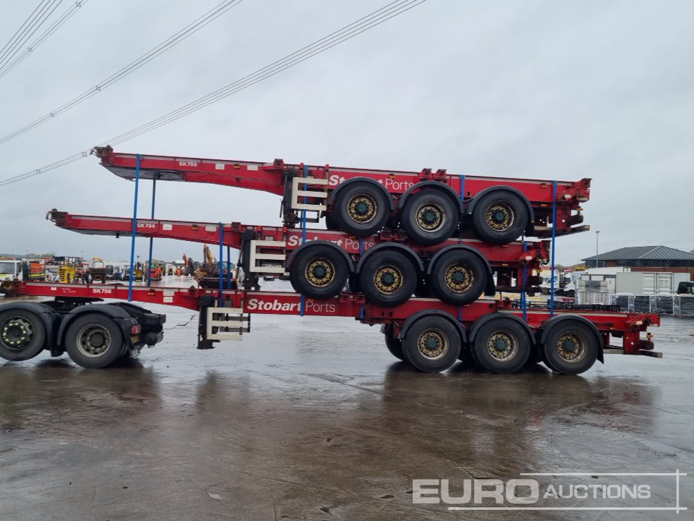 SDC Tri Axle Sliding Skeletal Trailer (3 of) - סמיטריילר צד נופל/ שטוח: תמונה 2 SDC Tri Axle Sliding Skeletal Trailer (3 of) - סמיטריילר צד נופל/ שטוח: תמונה 2