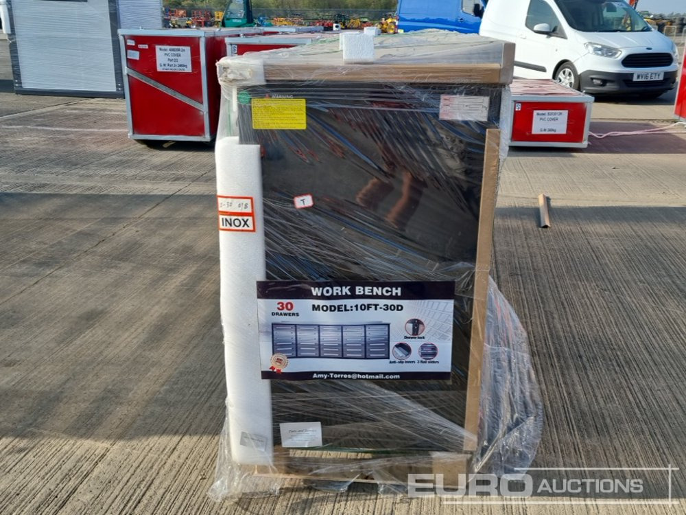Unused 10' Work Bench, 30 Drawers - ציוד לסדנאות: תמונה 2 Unused 10' Work Bench, 30 Drawers - ציוד לסדנאות: תמונה 2