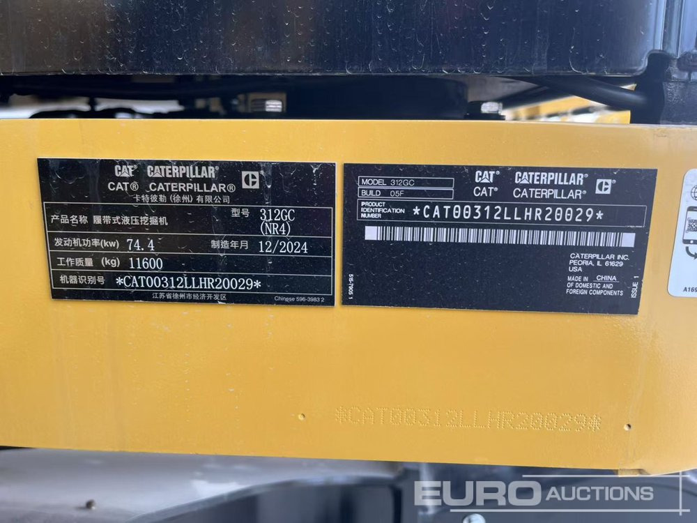 מחפר סורק Unused 2024 CAT 312GC: תמונה 14
