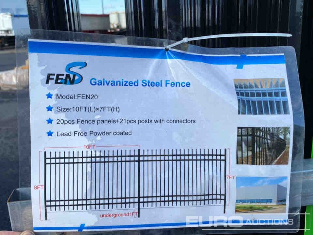 מכונה חקלאית Unused 2025 3m x 2m Iron Fencing Panels (20 of) Posts (21 of): תמונה 10