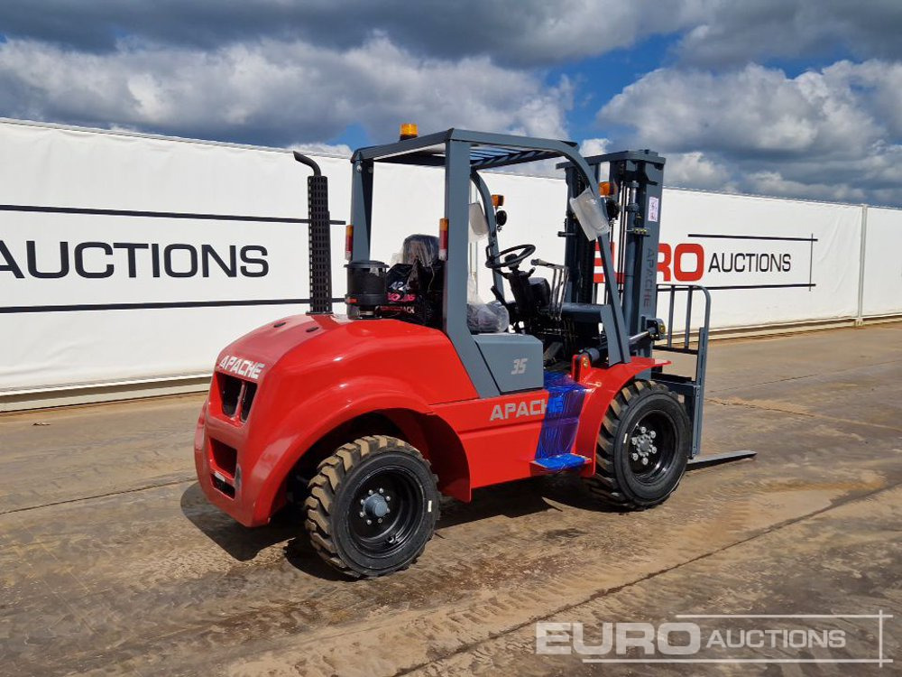 מלגזת שטח קשה Unused 2025 Apache CPCD35 Diesel Rough Terrain Forklift, 2 Stage Mast, Sideshift: תמונה 9