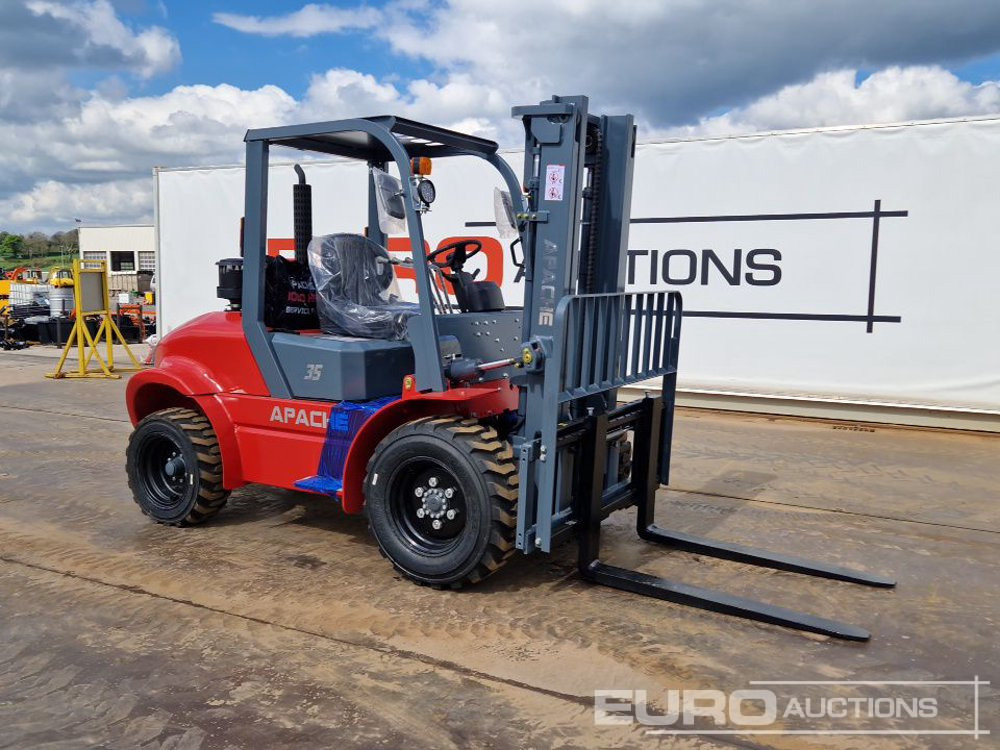 מלגזת שטח קשה Unused 2025 Apache CPCD35 Diesel Rough Terrain Forklift, 2 Stage Mast, Sideshift: תמונה 13