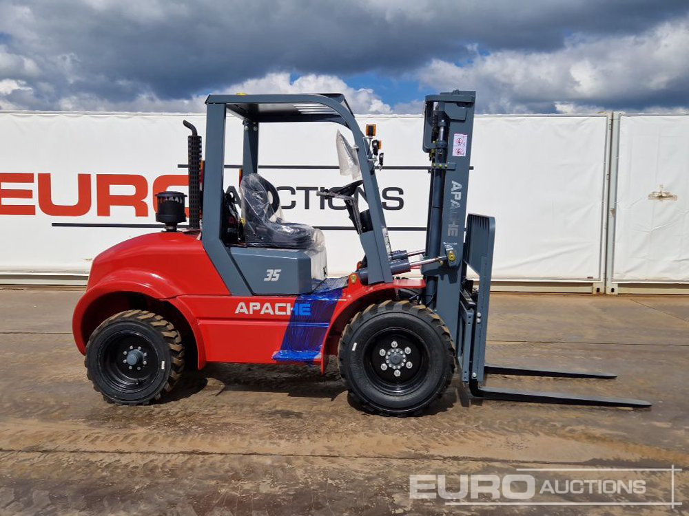 מלגזת שטח קשה Unused 2025 Apache CPCD35 Diesel Rough Terrain Forklift, 2 Stage Mast, Sideshift: תמונה 12