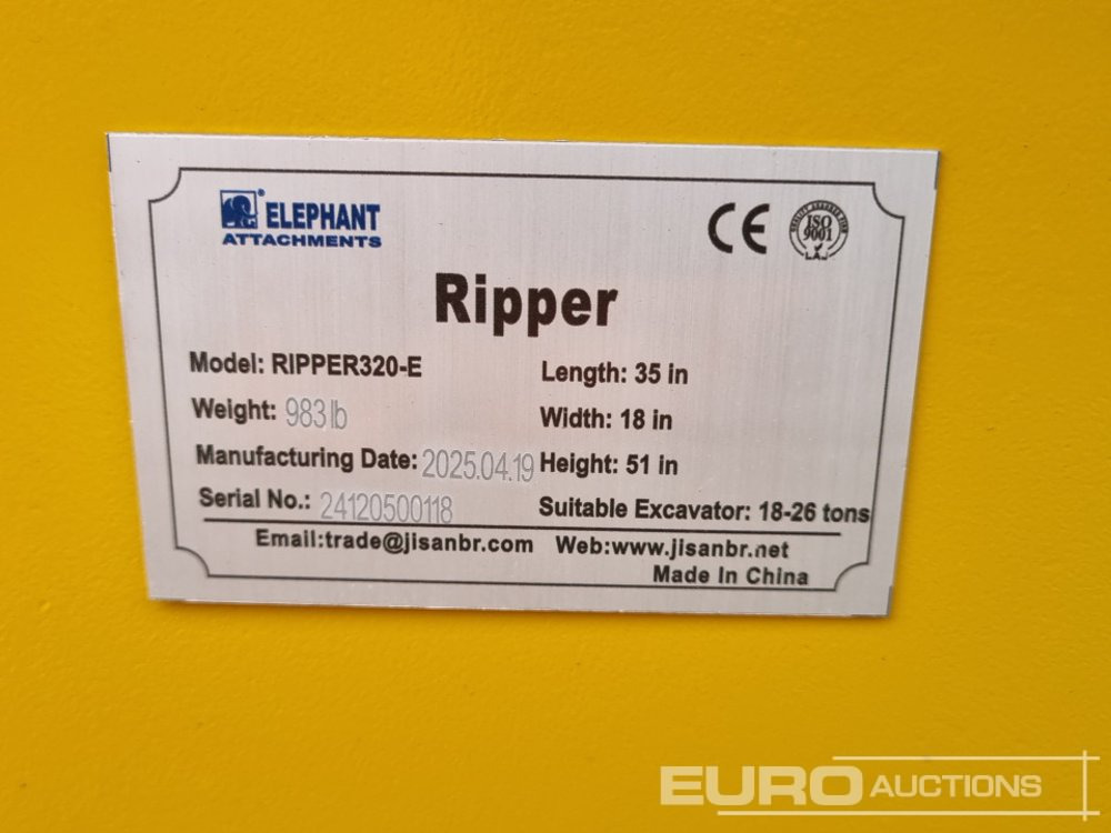 חָדָשׁ דלי Unused 2025 Elephant  RIPPER320-E: תמונה 14