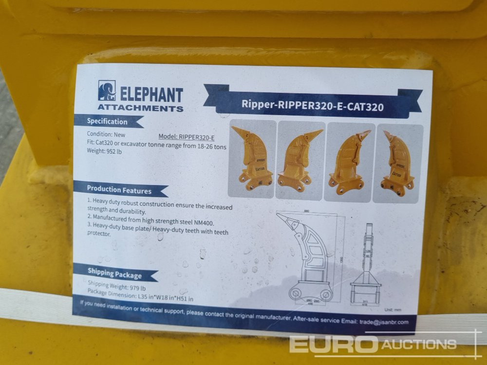 חָדָשׁ דלי Unused 2025 Elephant  RIPPER320-E: תמונה 13