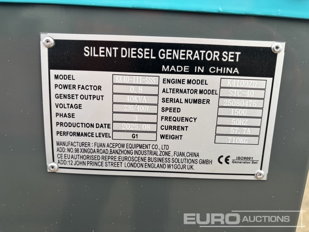 ערכת גנרטורים Unused 2025 Kawakenki K40-III-SSS: תמונה 29 ערכת גנרטורים Unused 2025 Kawakenki K40-III-SSS: תמונה 29