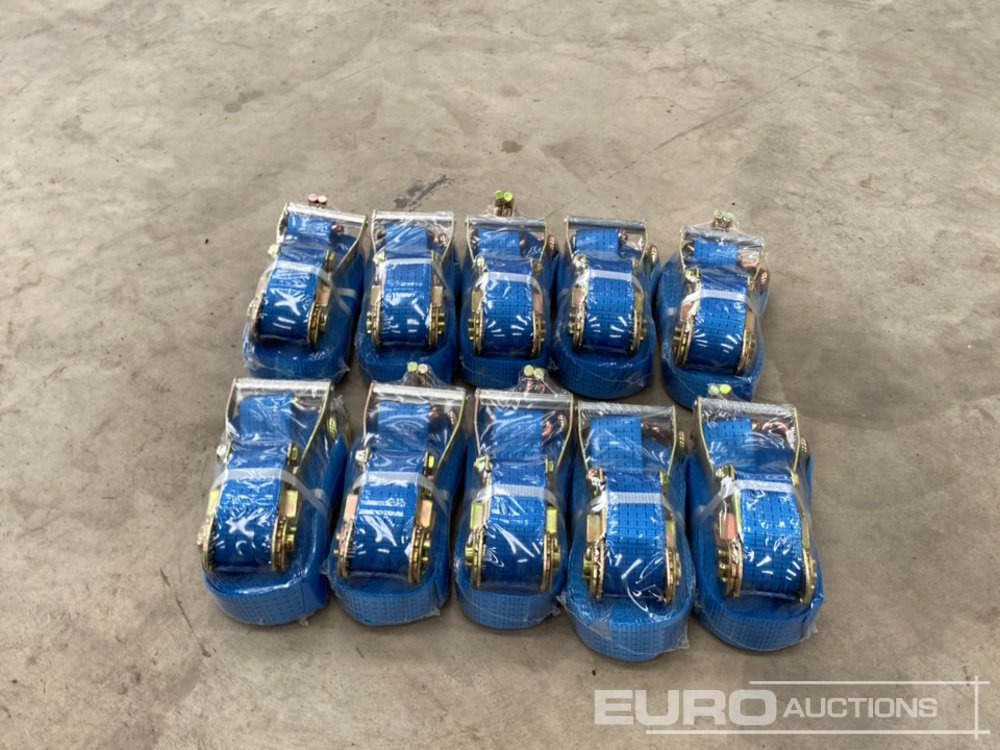 Unused 5 Ton x 10m Ratchet Straps (10 of) - ציוד לסדנאות: תמונה 2 Unused 5 Ton x 10m Ratchet Straps (10 of) - ציוד לסדנאות: תמונה 2