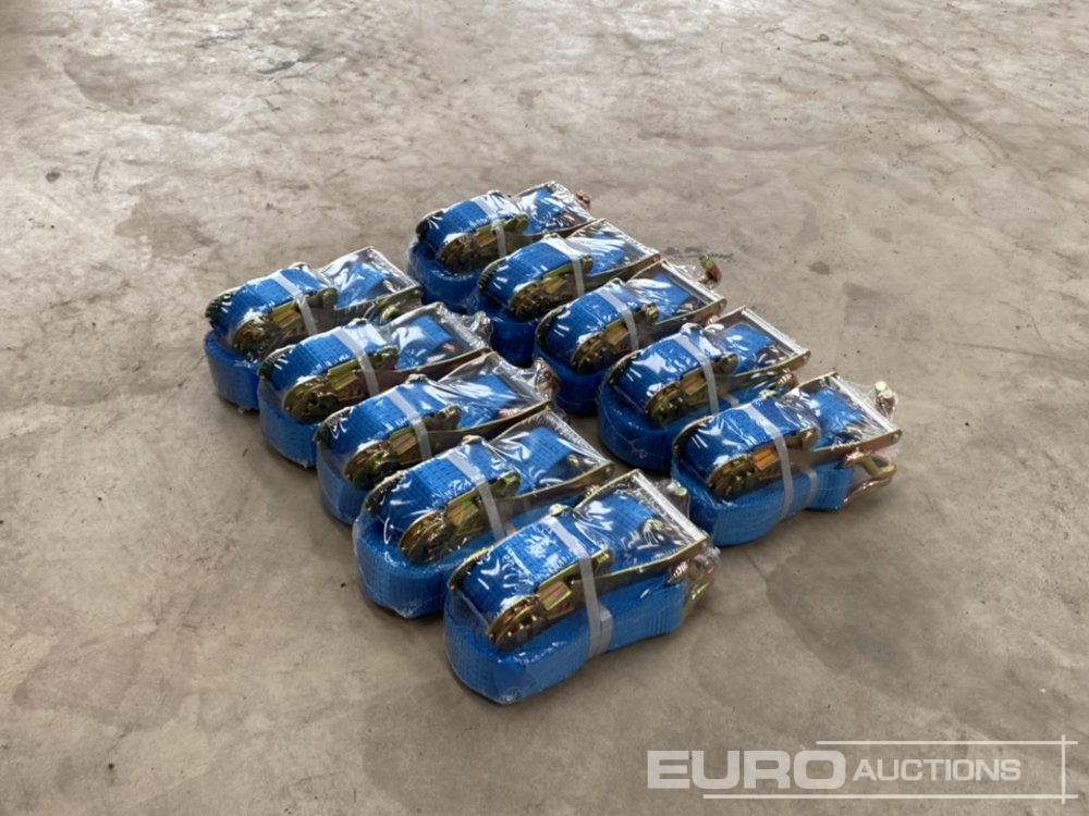 Unused 5 Ton x 10m Ratchet Straps (10 of) - ציוד לסדנאות: תמונה 1 Unused 5 Ton x 10m Ratchet Straps (10 of) - ציוד לסדנאות: תמונה 1