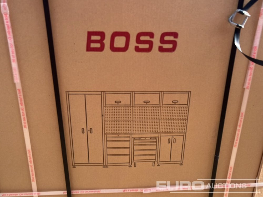 ציוד לסדנאות Unused Boss 2.6m 9 Drawer, 5 Cabinet Tool Station: תמונה 24