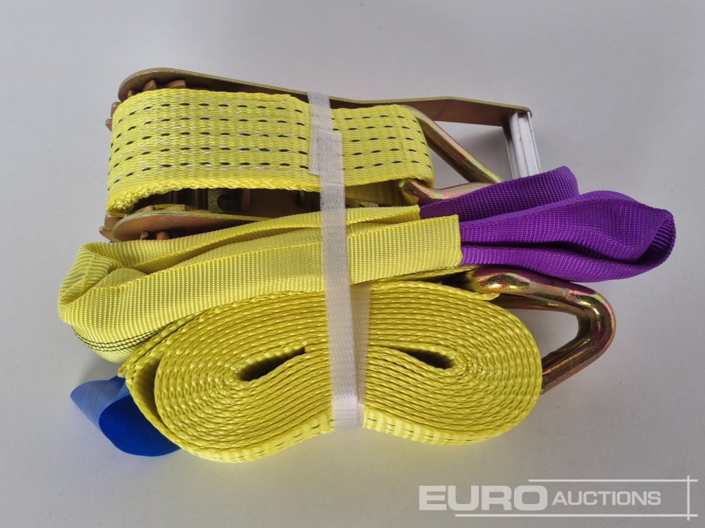 ציוד בנייה Unused Boss 4M x 50mm 5 Ton Ratchet Straps with Sling (4 of): תמונה 6