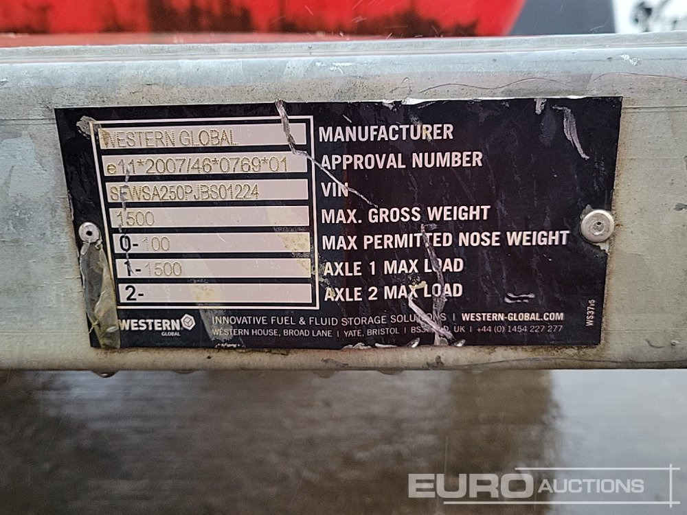 מכל אחסון Western Single Axle Plastic Water Bowser: תמונה 18